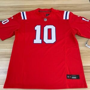 💛Mens/Youths Select Drake Maye Red Vapor Stitched Jersey